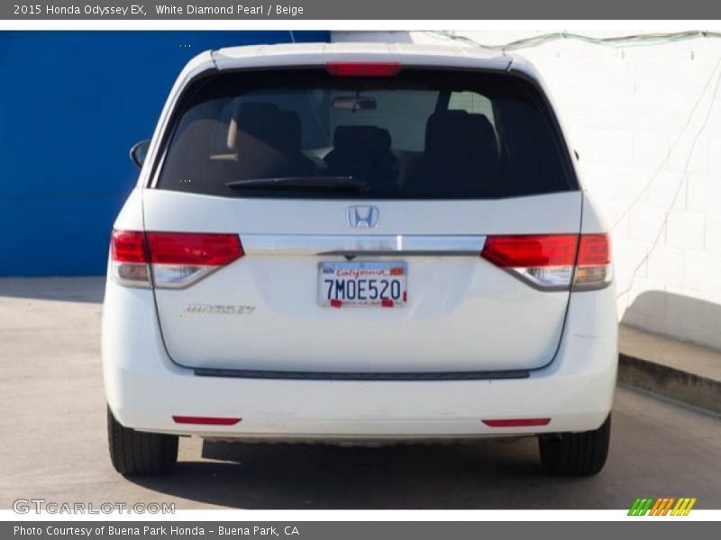 White Diamond Pearl / Beige 2015 Honda Odyssey EX
