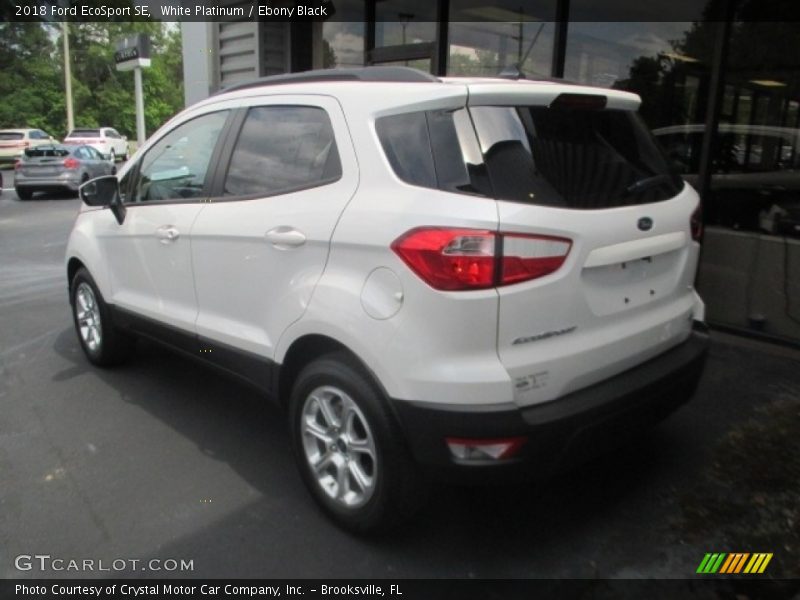 White Platinum / Ebony Black 2018 Ford EcoSport SE