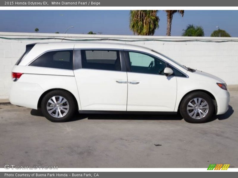 White Diamond Pearl / Beige 2015 Honda Odyssey EX