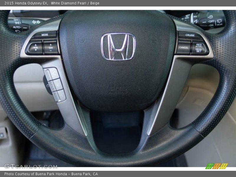 White Diamond Pearl / Beige 2015 Honda Odyssey EX