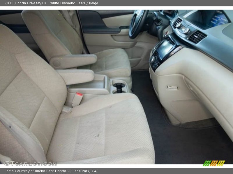 White Diamond Pearl / Beige 2015 Honda Odyssey EX