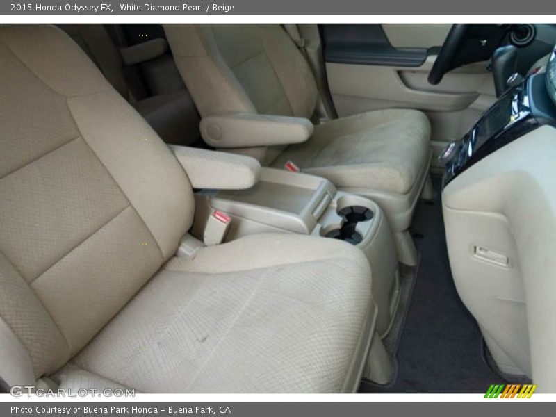 White Diamond Pearl / Beige 2015 Honda Odyssey EX