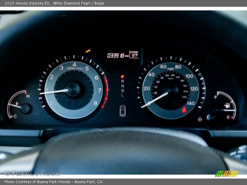 White Diamond Pearl / Beige 2015 Honda Odyssey EX