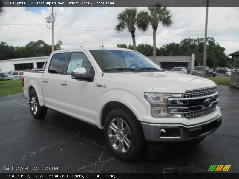 Oxford White / Light Camel 2018 Ford F150 Lariat SuperCrew