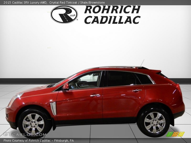 Crystal Red Tintcoat / Shale/Brownstone 2015 Cadillac SRX Luxury AWD