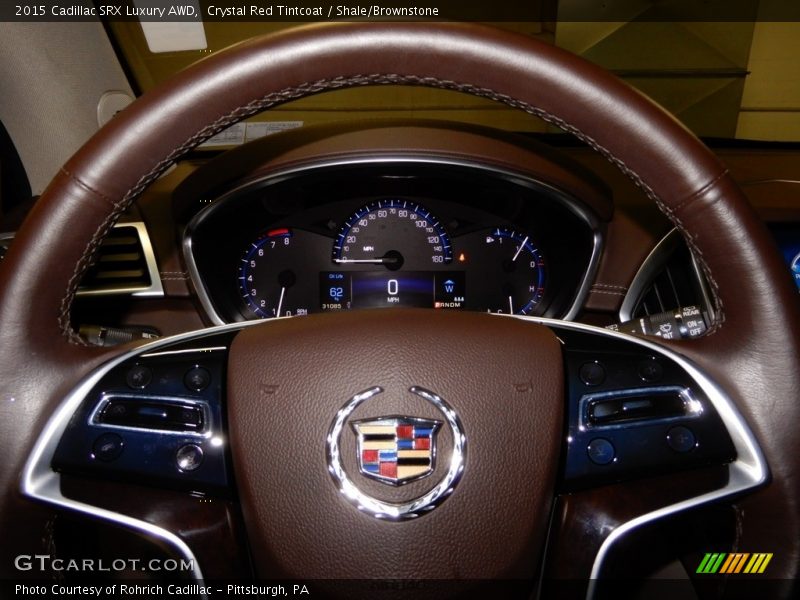 Crystal Red Tintcoat / Shale/Brownstone 2015 Cadillac SRX Luxury AWD