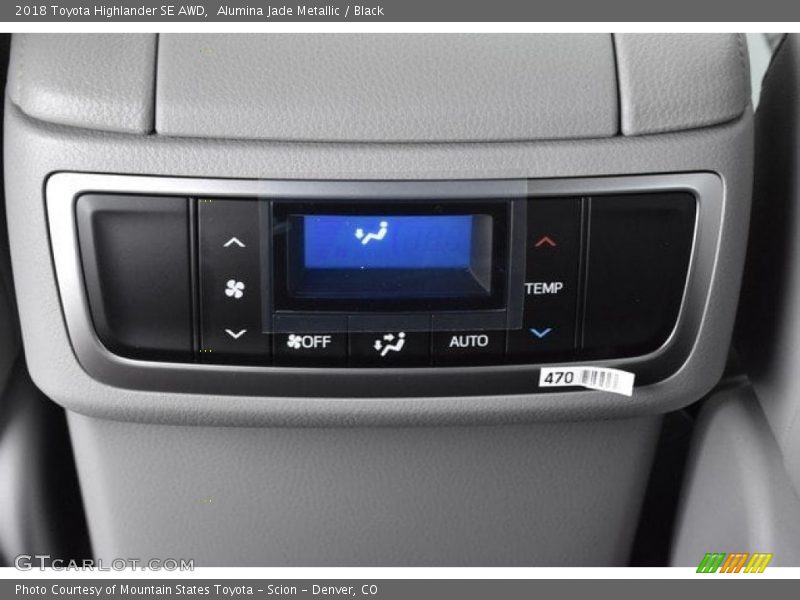 Alumina Jade Metallic / Black 2018 Toyota Highlander SE AWD