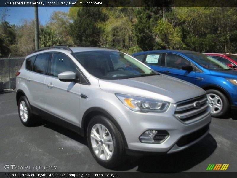 Ingot Silver / Medium Light Stone 2018 Ford Escape SEL