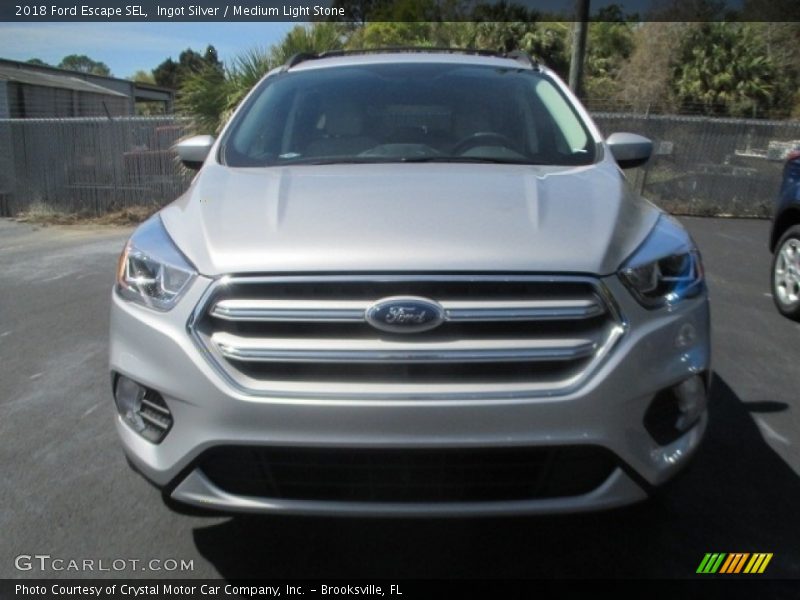 Ingot Silver / Medium Light Stone 2018 Ford Escape SEL