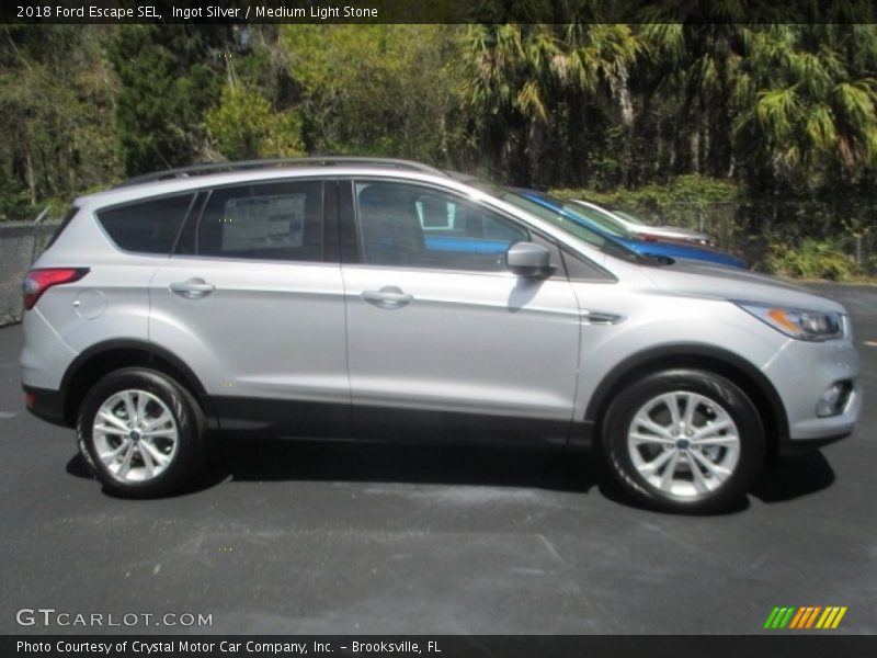 Ingot Silver / Medium Light Stone 2018 Ford Escape SEL