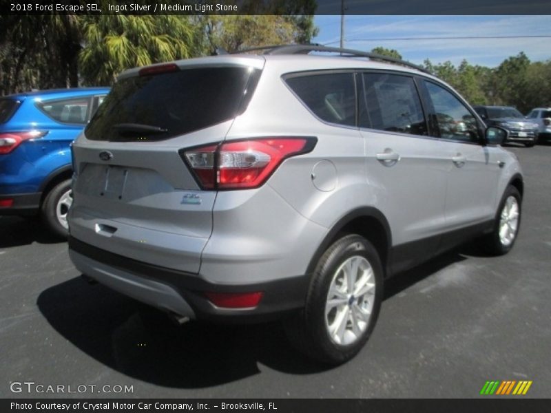 Ingot Silver / Medium Light Stone 2018 Ford Escape SEL