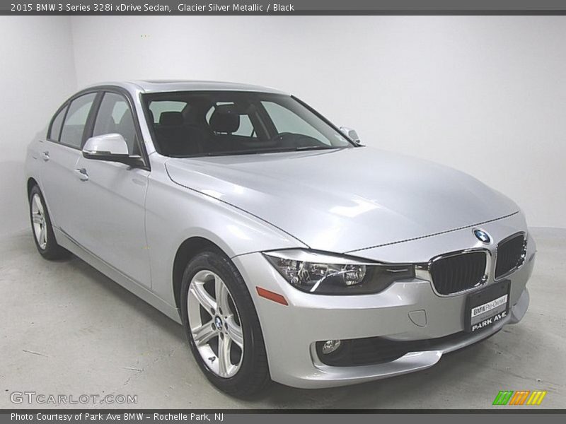 Glacier Silver Metallic / Black 2015 BMW 3 Series 328i xDrive Sedan