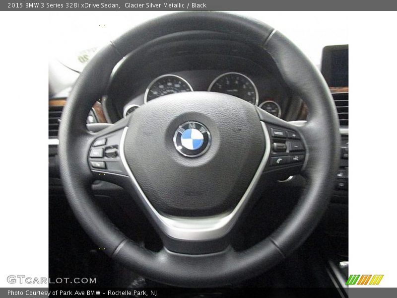 Glacier Silver Metallic / Black 2015 BMW 3 Series 328i xDrive Sedan