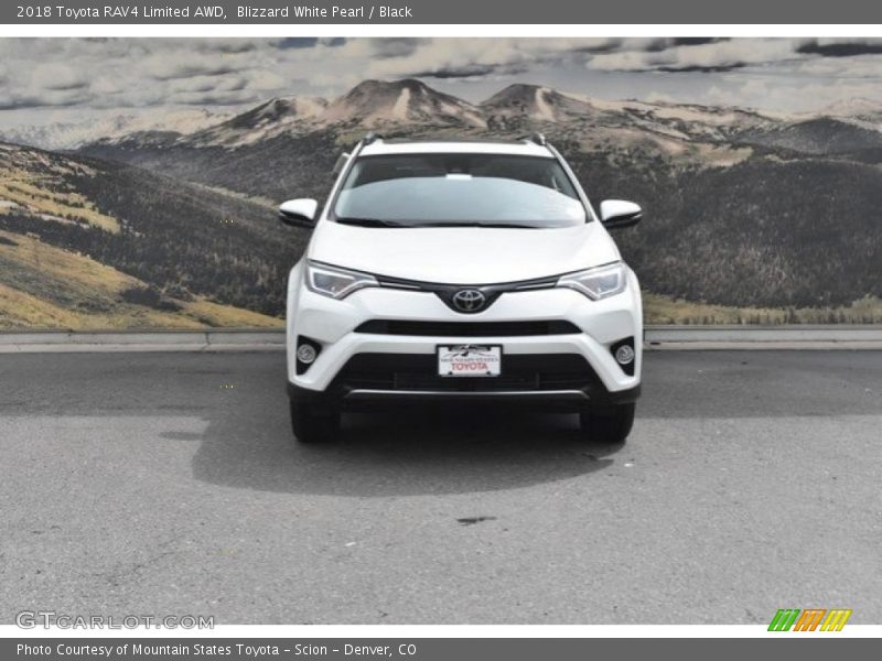 Blizzard White Pearl / Black 2018 Toyota RAV4 Limited AWD