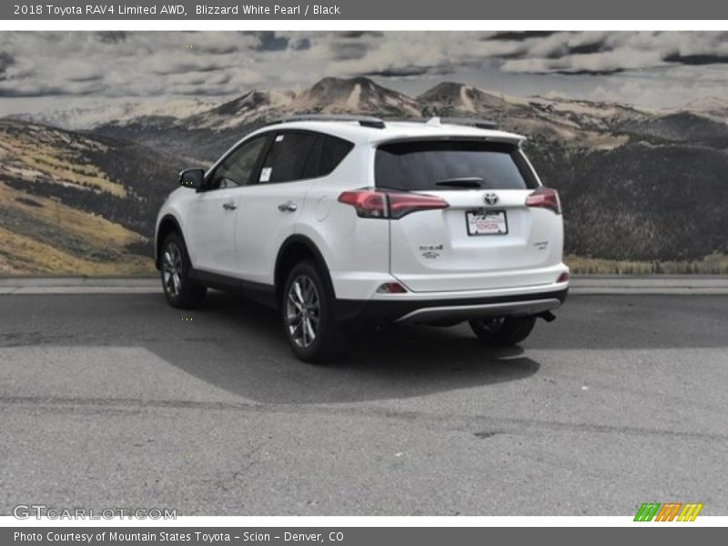 Blizzard White Pearl / Black 2018 Toyota RAV4 Limited AWD