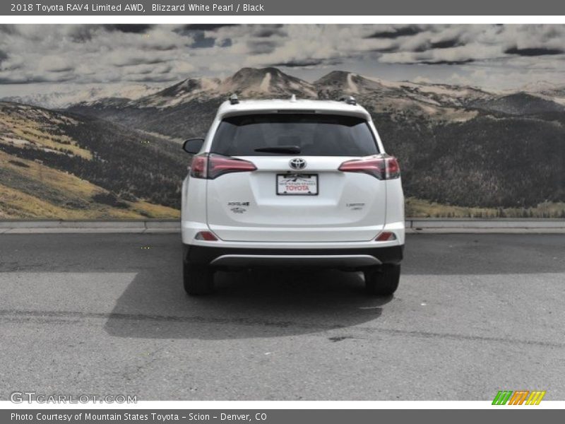 Blizzard White Pearl / Black 2018 Toyota RAV4 Limited AWD
