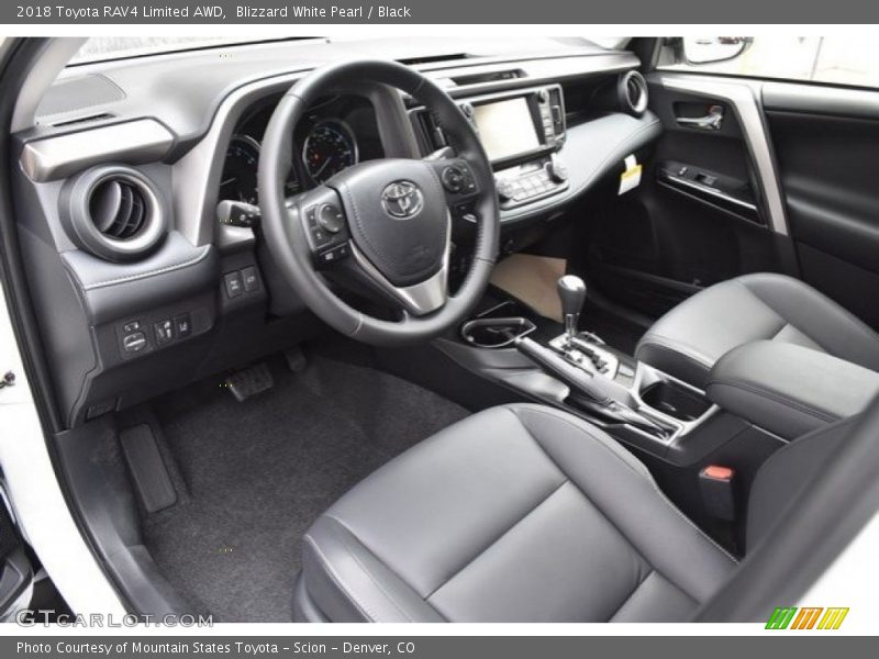Blizzard White Pearl / Black 2018 Toyota RAV4 Limited AWD
