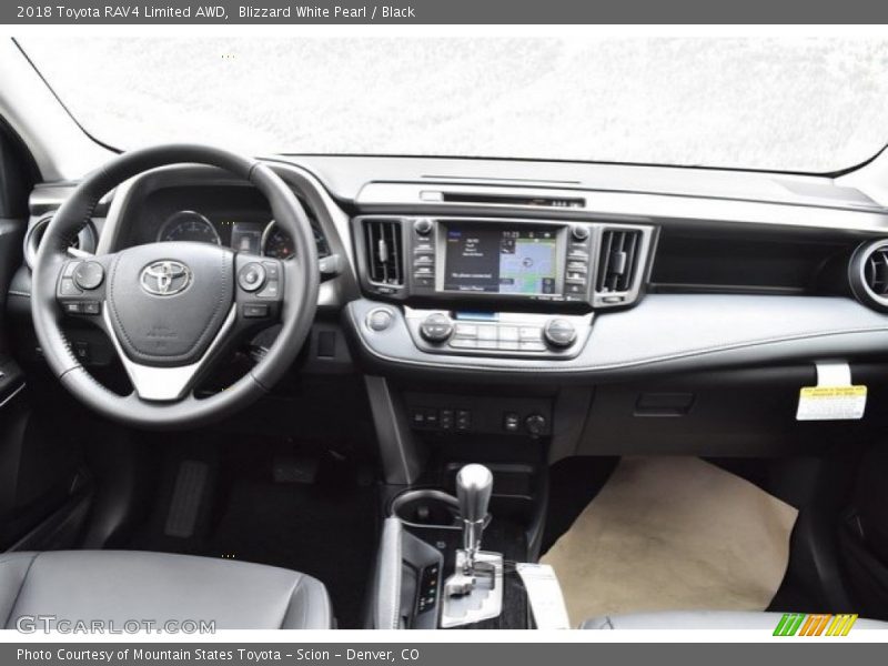 Blizzard White Pearl / Black 2018 Toyota RAV4 Limited AWD