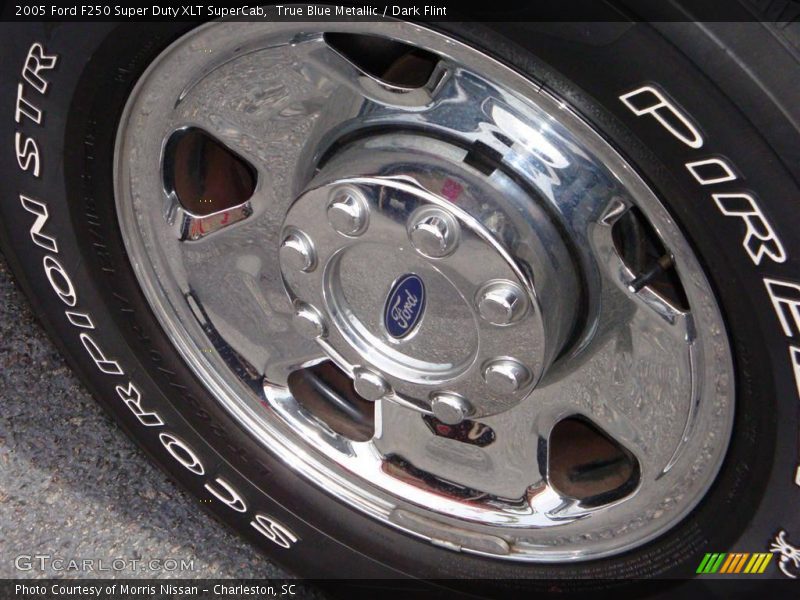 True Blue Metallic / Dark Flint 2005 Ford F250 Super Duty XLT SuperCab