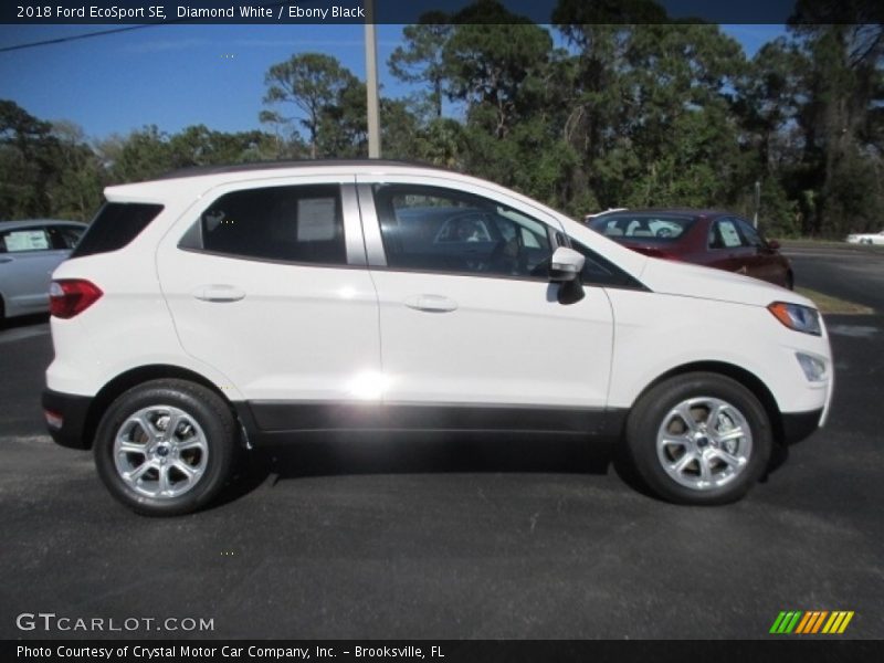 Diamond White / Ebony Black 2018 Ford EcoSport SE