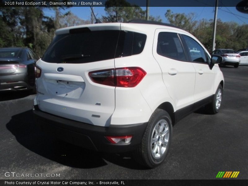 Diamond White / Ebony Black 2018 Ford EcoSport SE