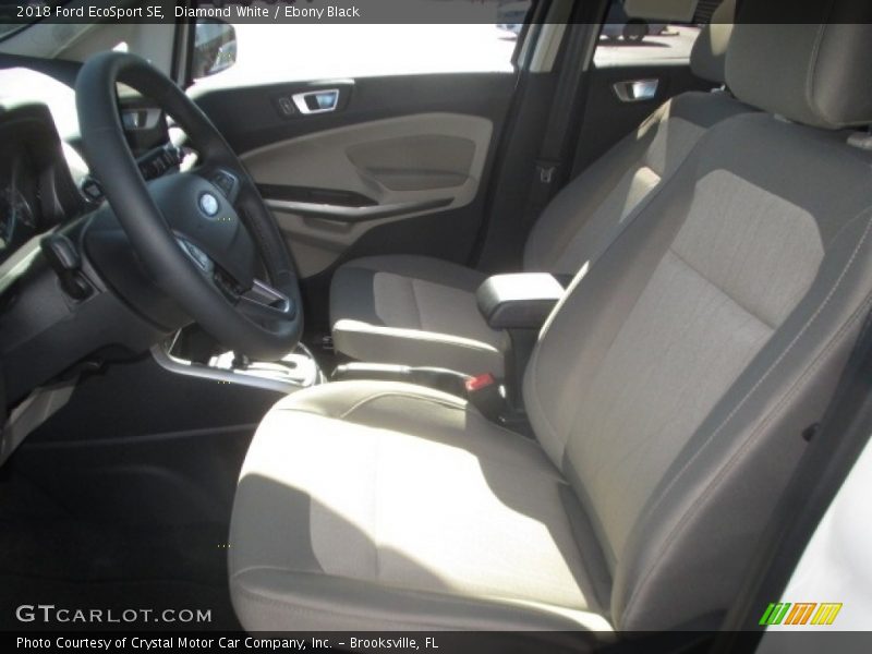 Diamond White / Ebony Black 2018 Ford EcoSport SE
