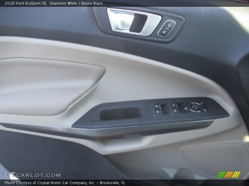 Diamond White / Ebony Black 2018 Ford EcoSport SE