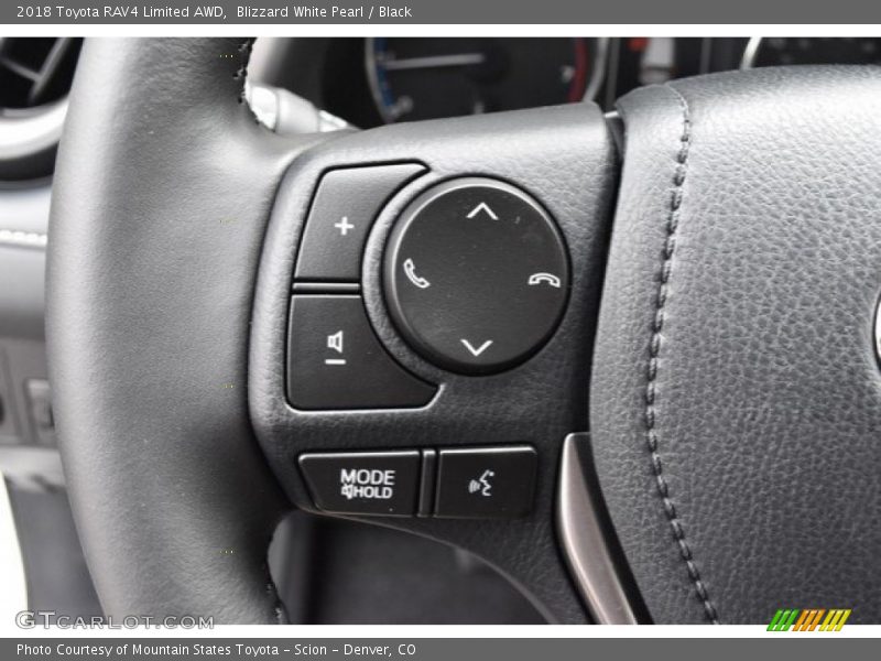Blizzard White Pearl / Black 2018 Toyota RAV4 Limited AWD