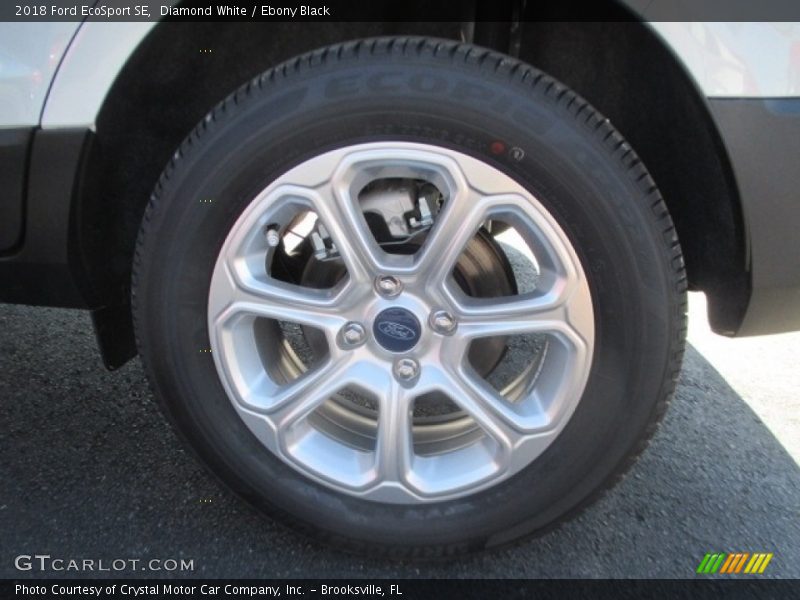Diamond White / Ebony Black 2018 Ford EcoSport SE