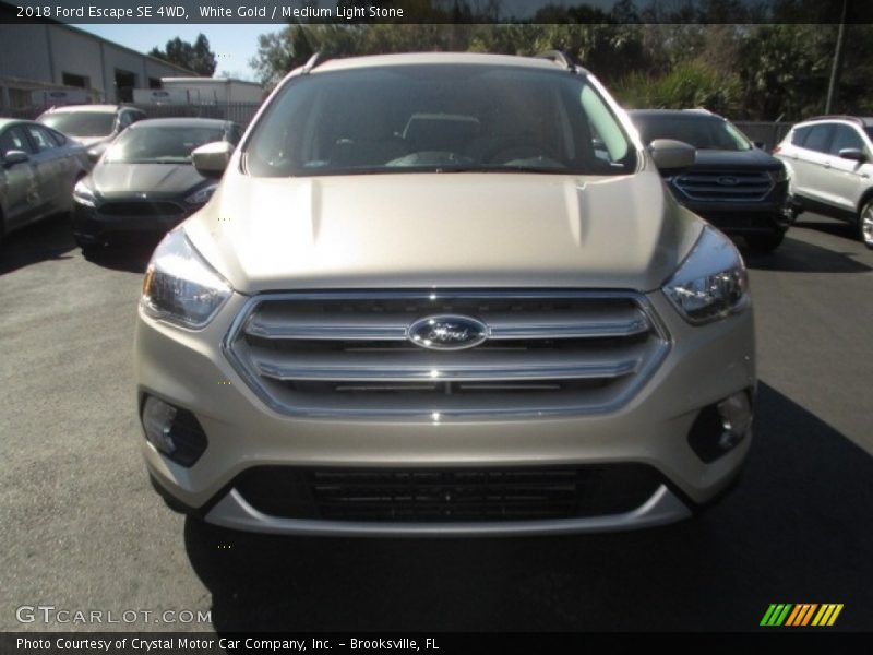 White Gold / Medium Light Stone 2018 Ford Escape SE 4WD