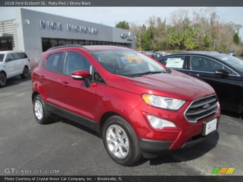 Ruby Red / Ebony Black 2018 Ford EcoSport SE