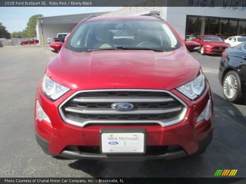 Ruby Red / Ebony Black 2018 Ford EcoSport SE