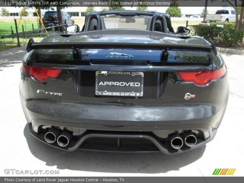 Ultimate Black / SVR Quilted Jet W/Cirrus Stitching 2017 Jaguar F-TYPE SVR AWD Convertible