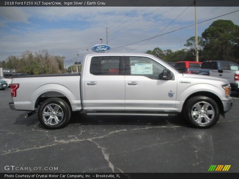 Ingot Silver / Earth Gray 2018 Ford F150 XLT SuperCrew