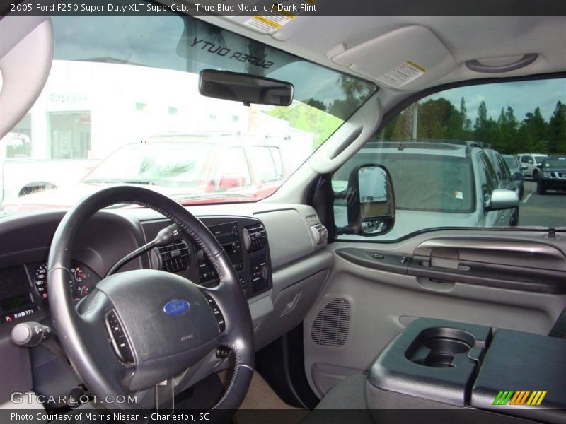 True Blue Metallic / Dark Flint 2005 Ford F250 Super Duty XLT SuperCab