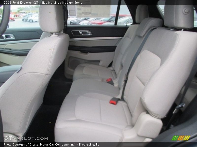 Blue Metallic / Medium Stone 2018 Ford Explorer XLT