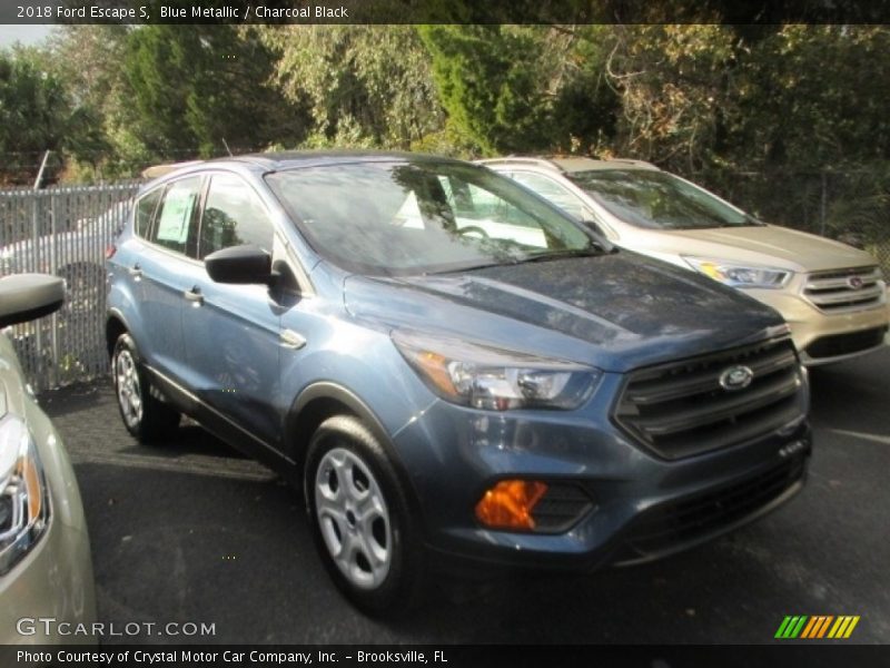 Blue Metallic / Charcoal Black 2018 Ford Escape S