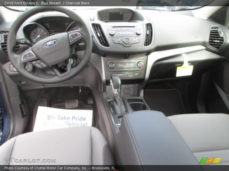 Blue Metallic / Charcoal Black 2018 Ford Escape S