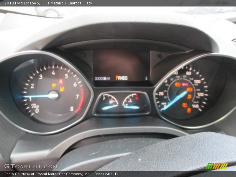 Blue Metallic / Charcoal Black 2018 Ford Escape S