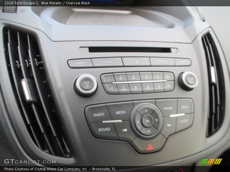 Blue Metallic / Charcoal Black 2018 Ford Escape S