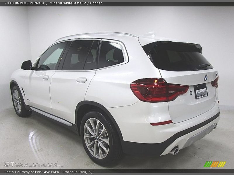 Mineral White Metallic / Cognac 2018 BMW X3 xDrive30i