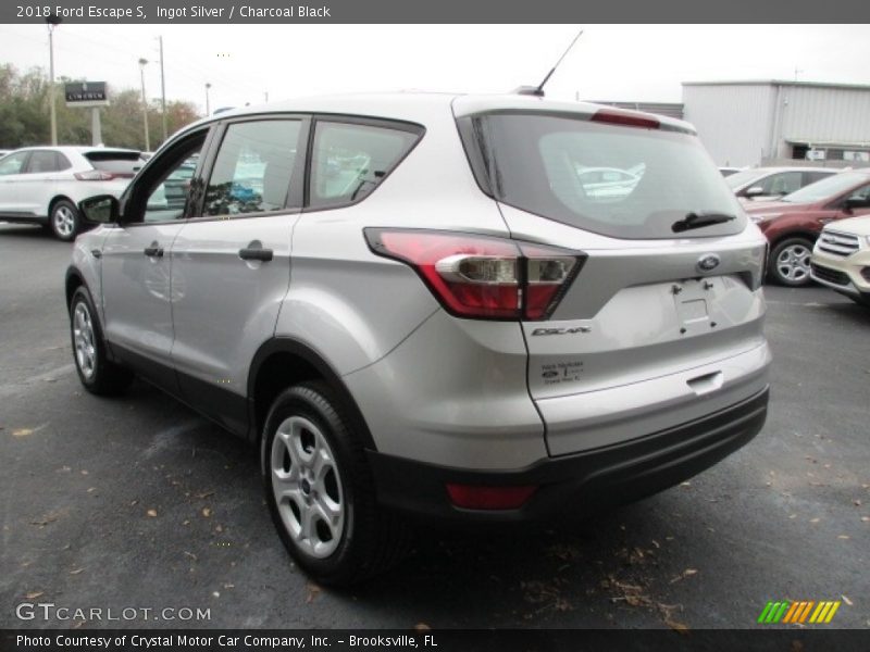 Ingot Silver / Charcoal Black 2018 Ford Escape S