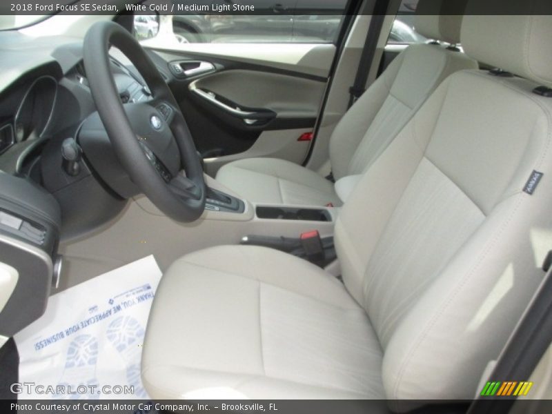 White Gold / Medium Light Stone 2018 Ford Focus SE Sedan