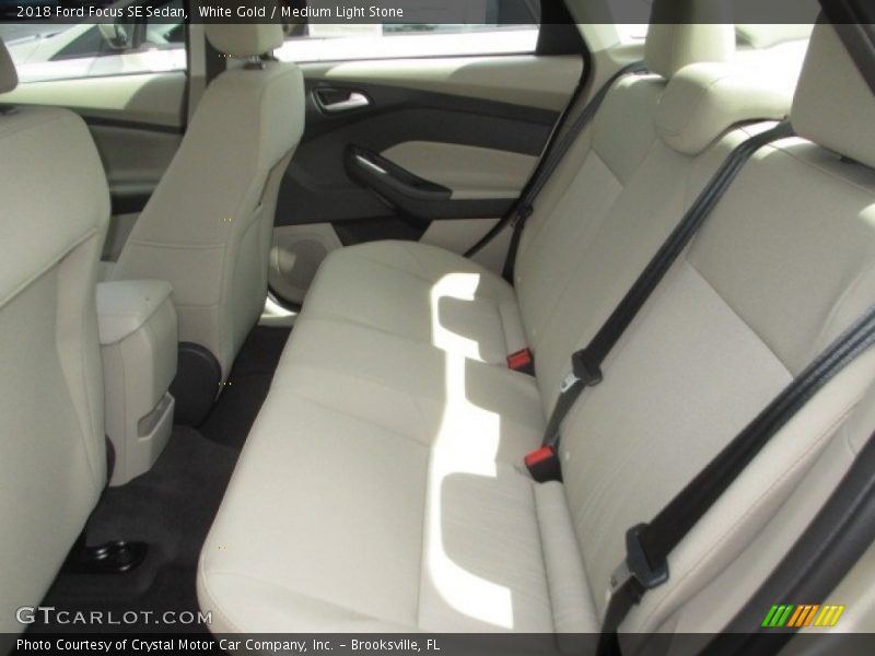 White Gold / Medium Light Stone 2018 Ford Focus SE Sedan
