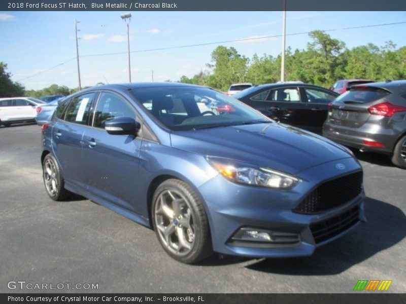 Blue Metallic / Charcoal Black 2018 Ford Focus ST Hatch