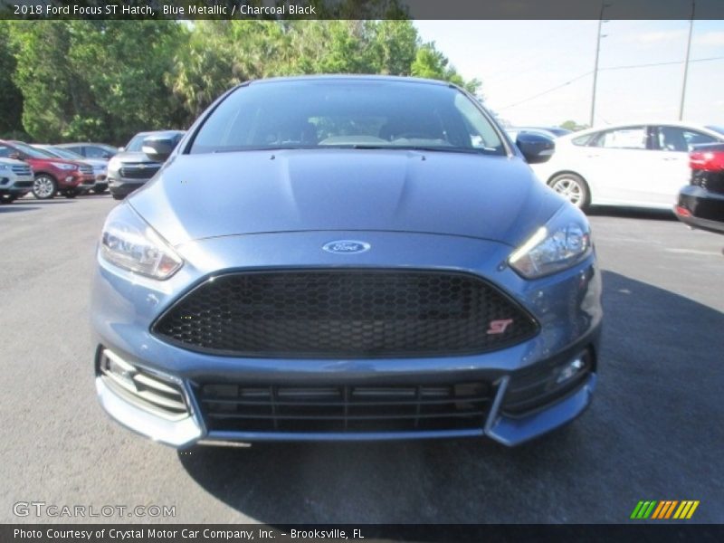 Blue Metallic / Charcoal Black 2018 Ford Focus ST Hatch