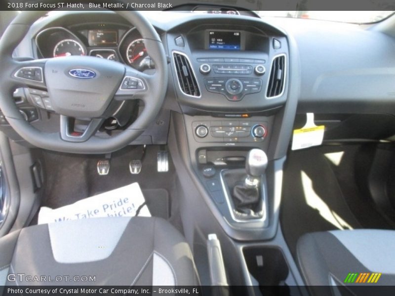 Blue Metallic / Charcoal Black 2018 Ford Focus ST Hatch