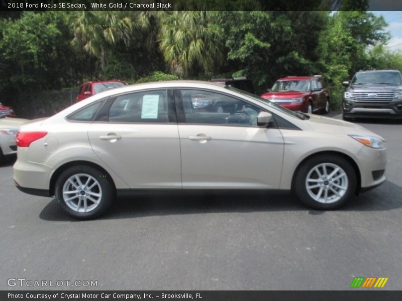 White Gold / Charcoal Black 2018 Ford Focus SE Sedan