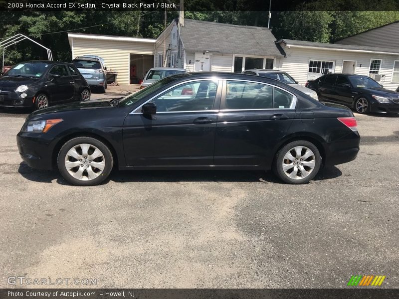 Crystal Black Pearl / Black 2009 Honda Accord EX Sedan