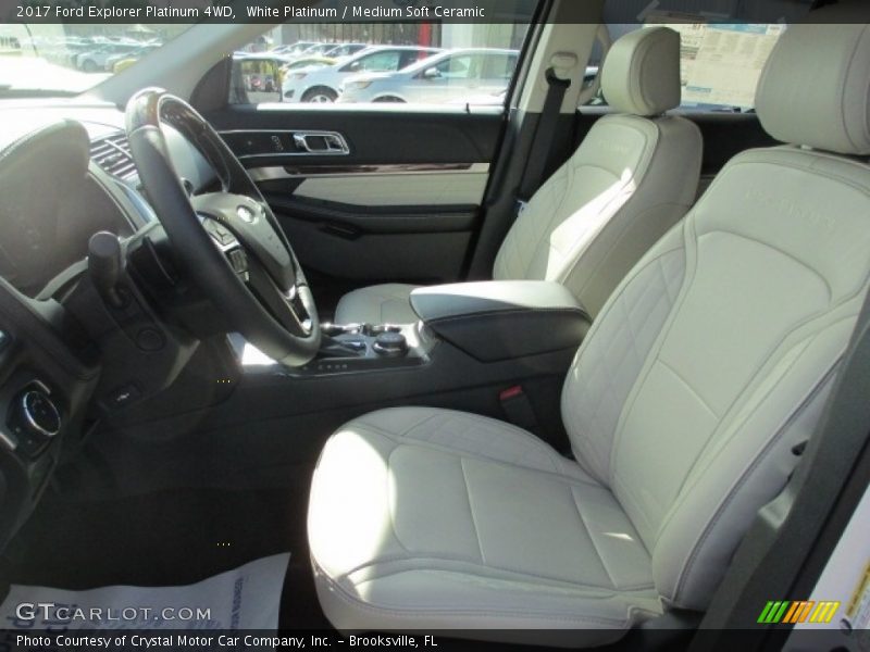 White Platinum / Medium Soft Ceramic 2017 Ford Explorer Platinum 4WD